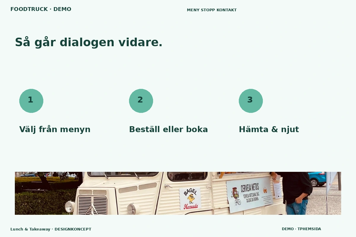 Lunch & Takeaway – Så fungerar dialogen för foodtruck