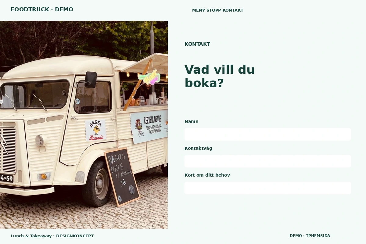 Lunch & Takeaway – Kontakt för foodtruck