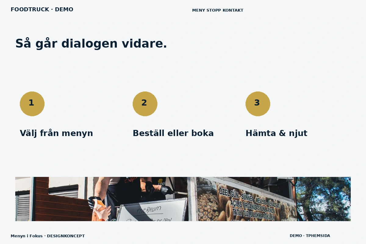 Menyn i Fokus – Så fungerar dialogen för foodtruck