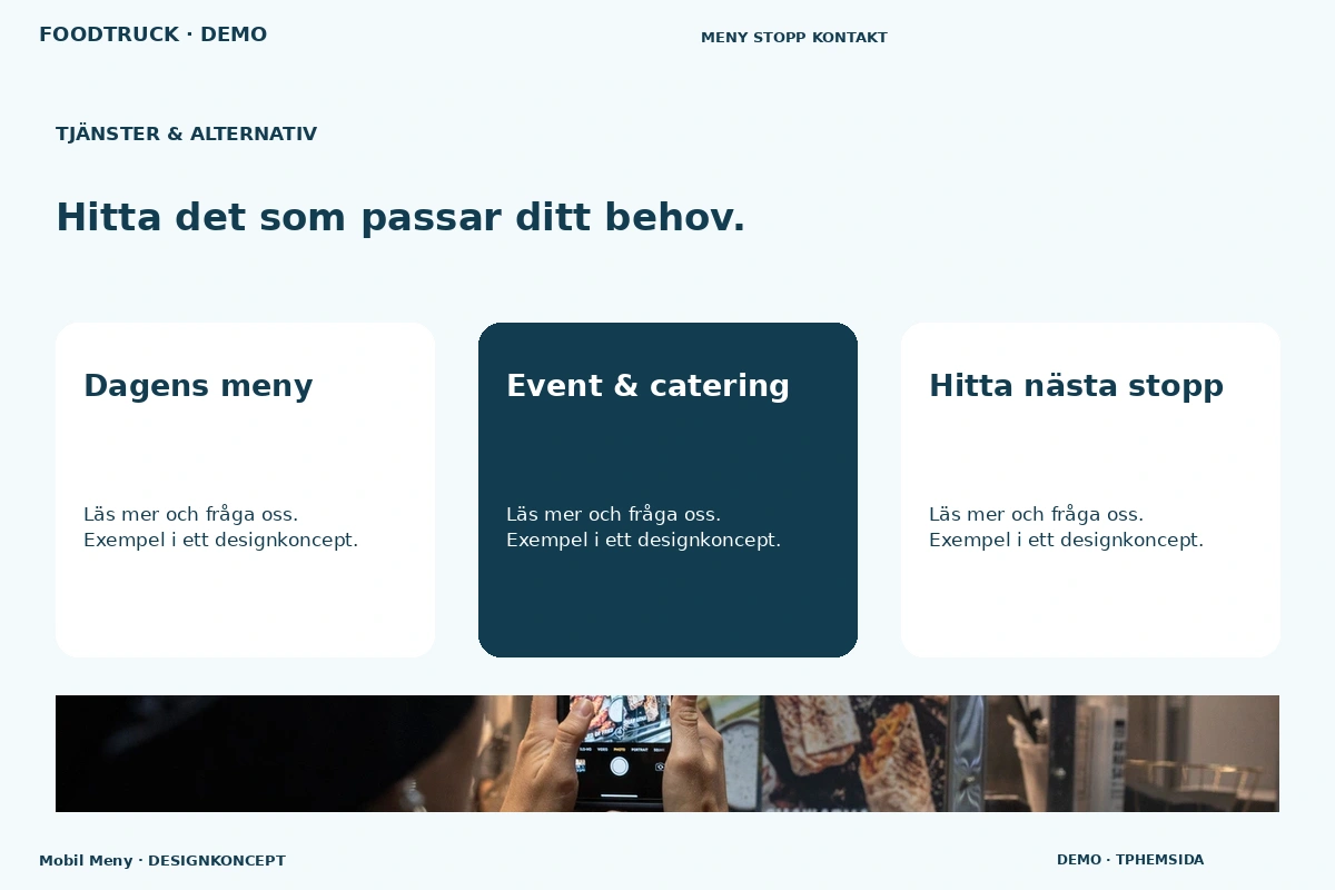 Mobil Meny – Tjänster & alternativ för foodtruck