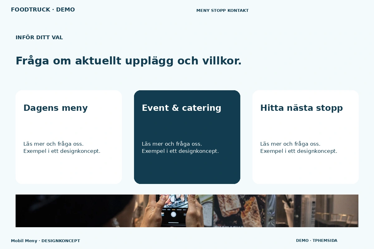 Mobil Meny – Alternativ & villkor för foodtruck