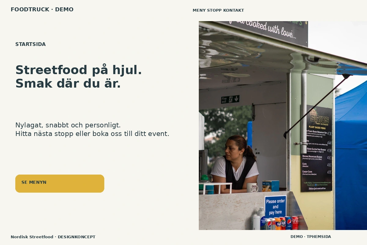 Nordisk Streetfood – Startsida för foodtruck