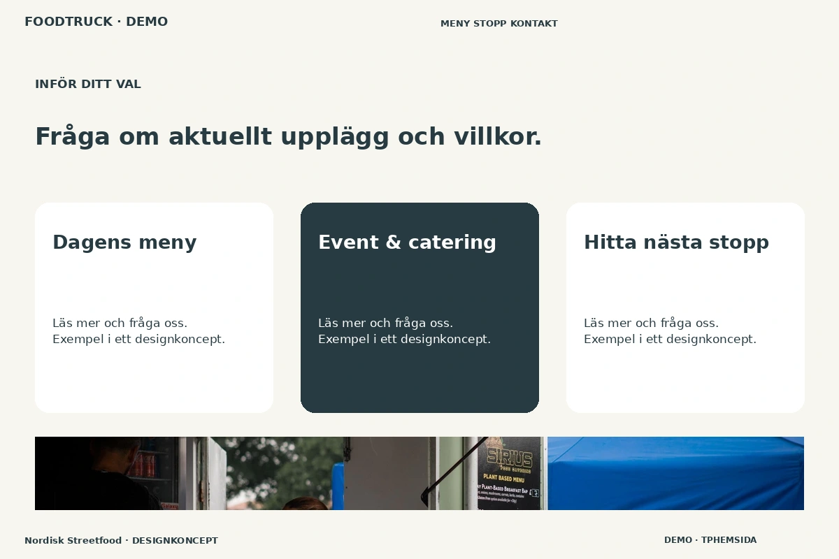 Nordisk Streetfood – Alternativ & villkor för foodtruck
