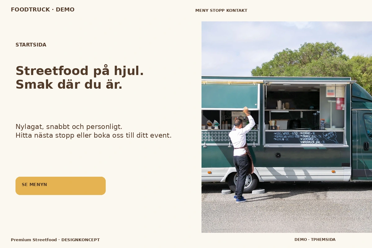 Premium Streetfood – Startsida för foodtruck