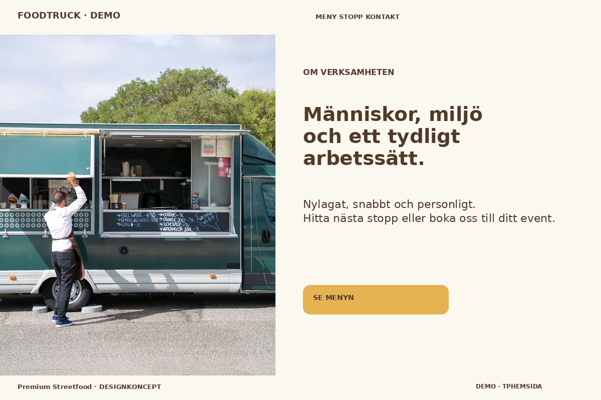 Premium Streetfood – Om verksamheten för foodtruck