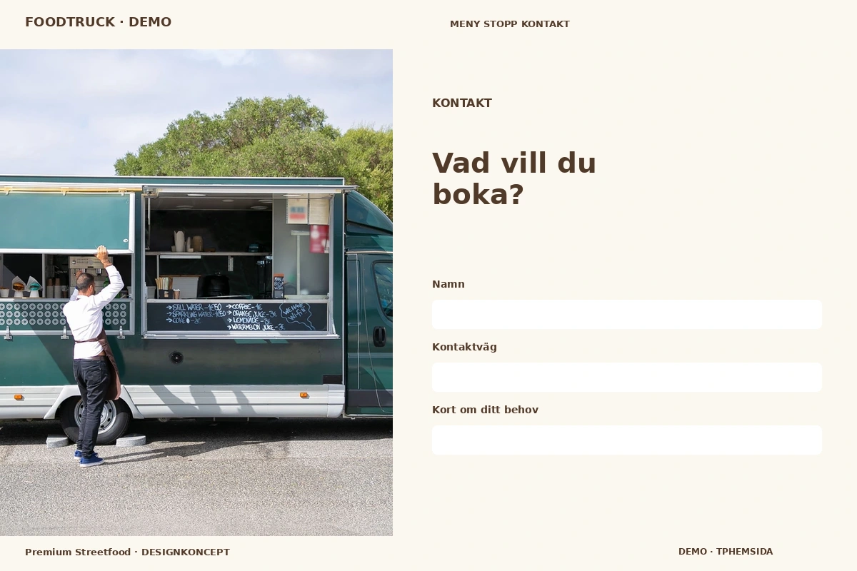 Premium Streetfood – Kontakt för foodtruck