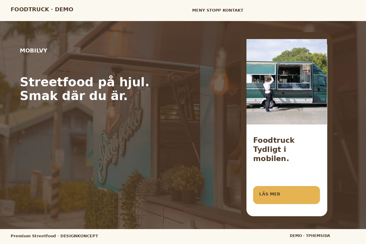 Premium Streetfood – Mobilvy för foodtruck