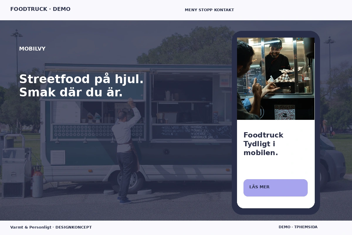 Varmt & Personligt – Mobilvy för foodtruck