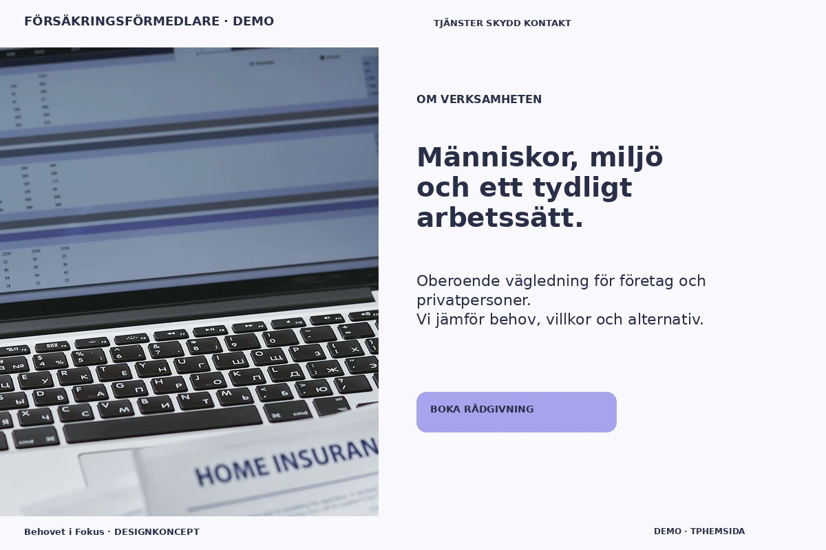 Behovet i Fokus – Om verksamheten för försäkringsförmedlare