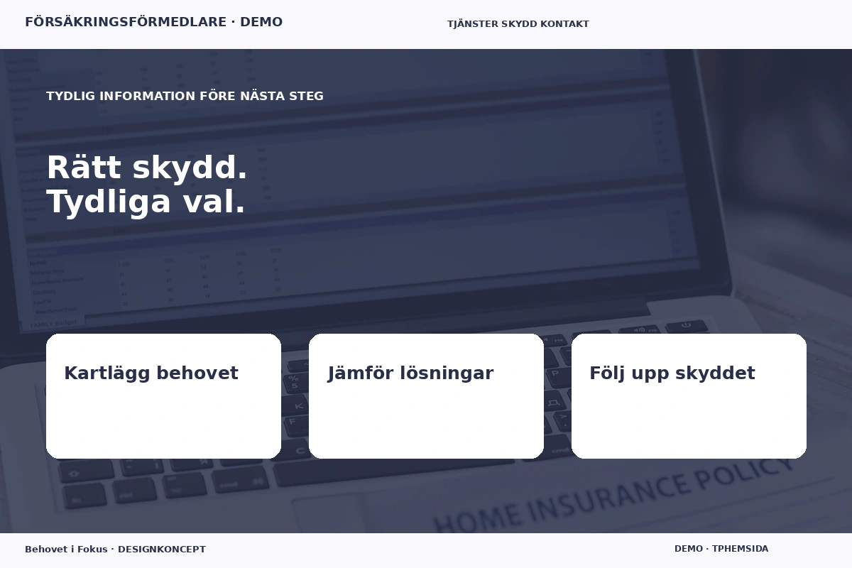 Behovet i Fokus – Inför ditt val för försäkringsförmedlare