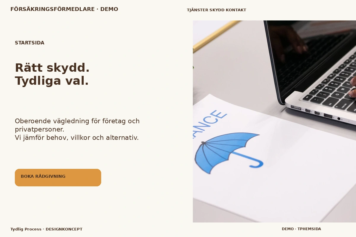 Tydlig Process – Startsida för försäkringsförmedlare