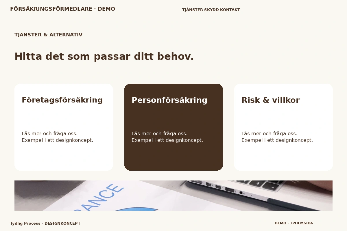 Tydlig Process – Tjänster & alternativ för försäkringsförmedlare