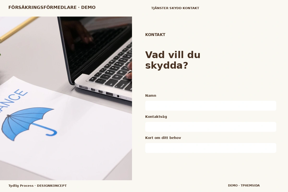 Tydlig Process – Kontakt för försäkringsförmedlare
