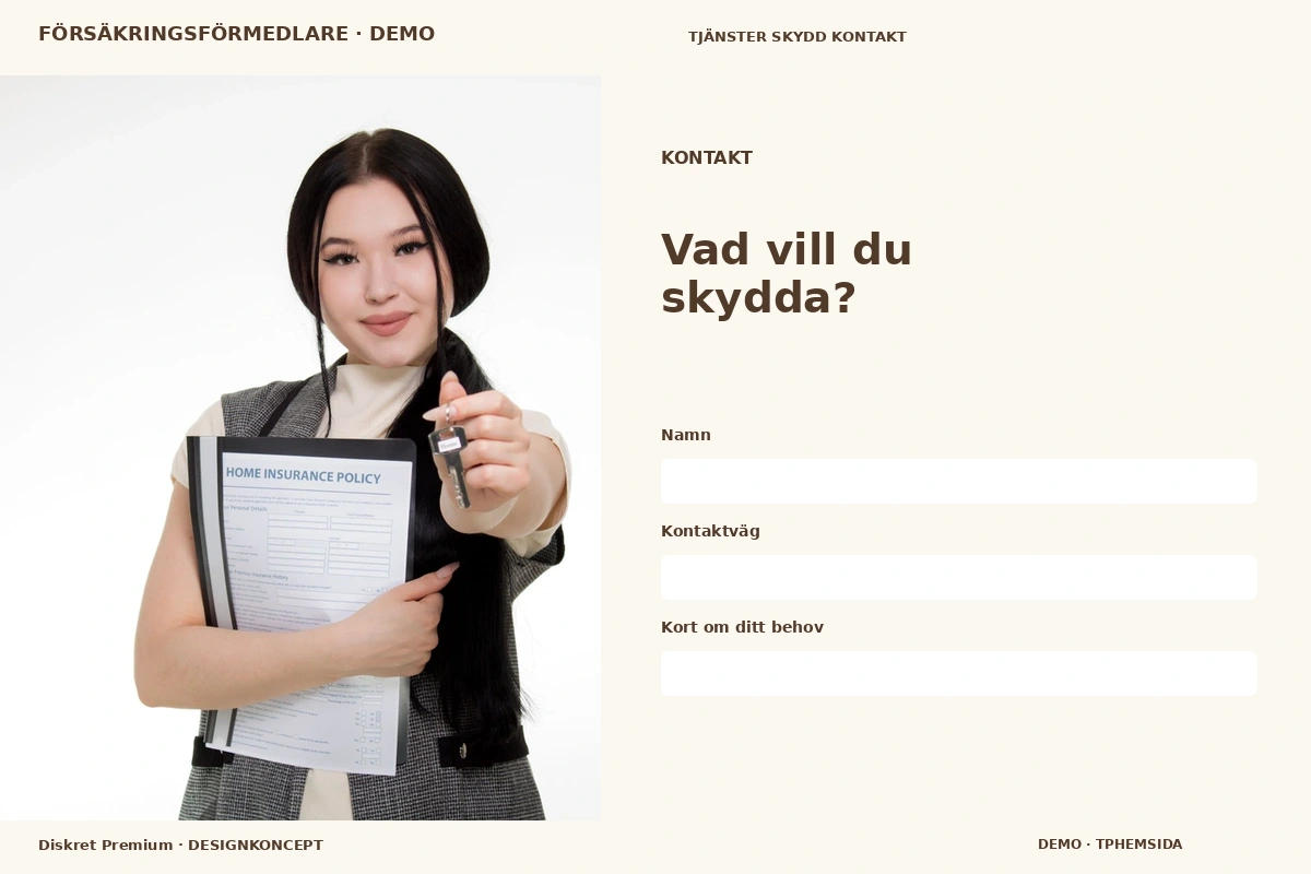 Diskret Premium – Kontakt för försäkringsförmedlare
