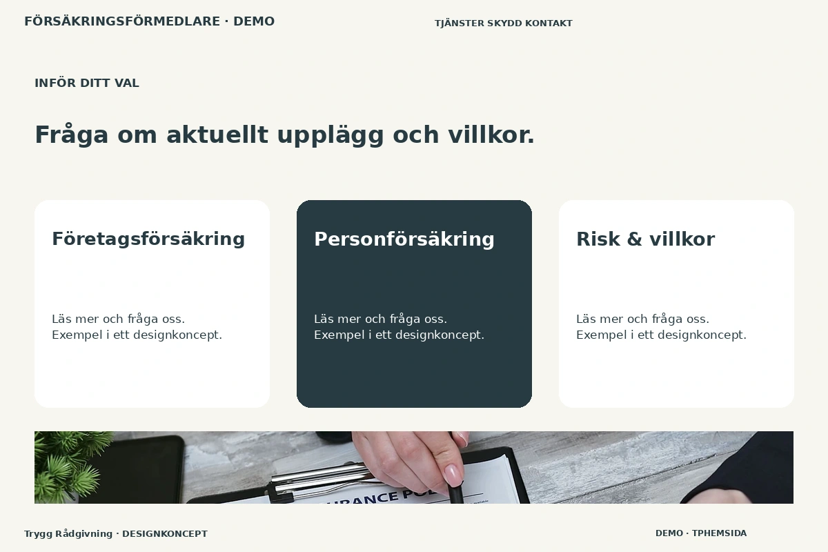 Trygg Rådgivning – Alternativ & villkor för försäkringsförmedlare