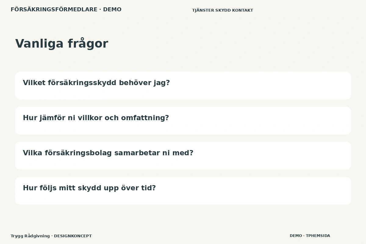 Trygg Rådgivning – Vanliga frågor för försäkringsförmedlare