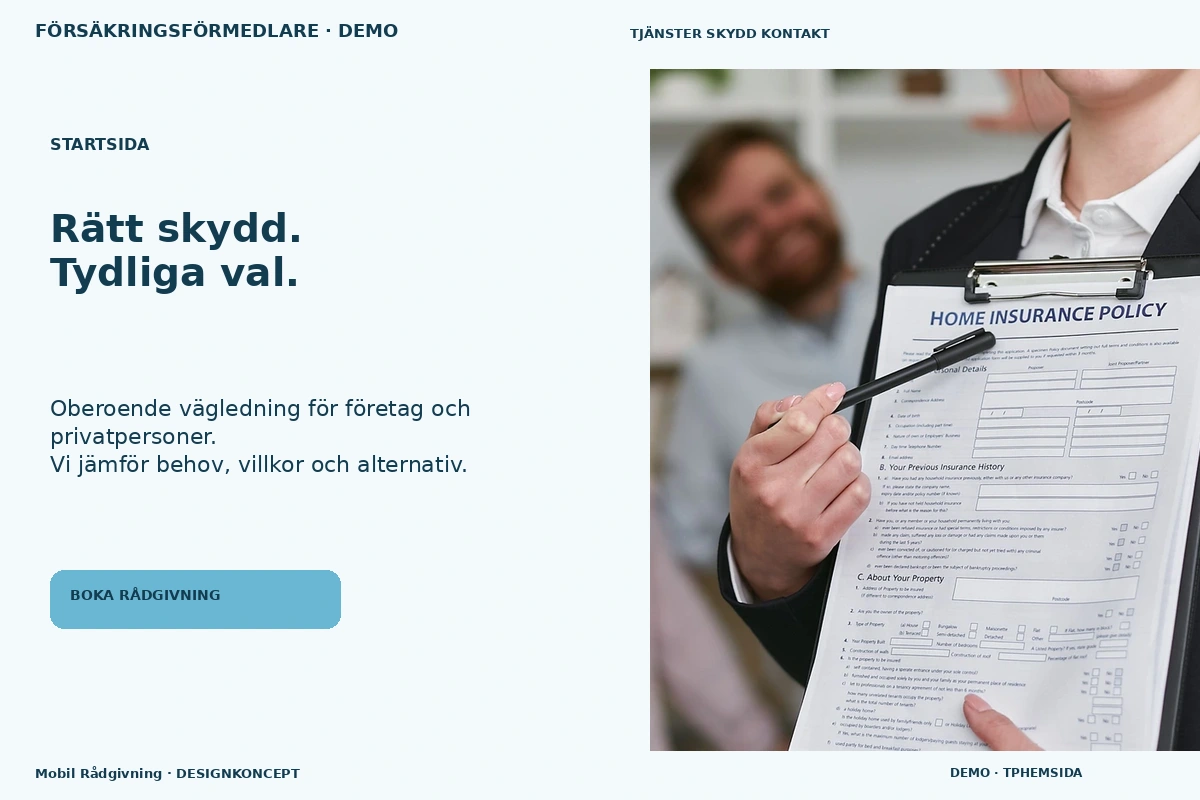 Mobil Rådgivning – Startsida för försäkringsförmedlare