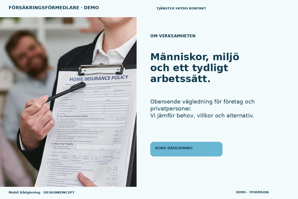 Mobil Rådgivning – Om verksamheten för försäkringsförmedlare