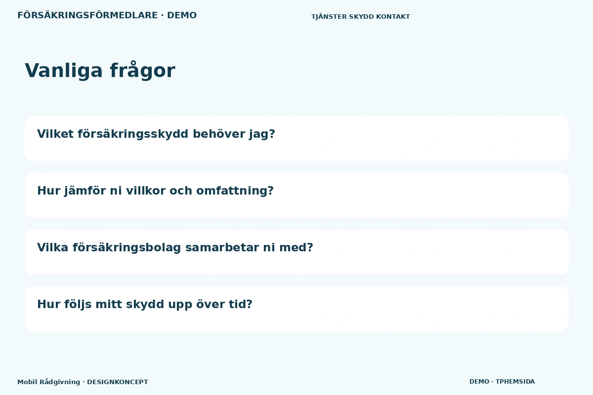 Mobil Rådgivning – Vanliga frågor för försäkringsförmedlare