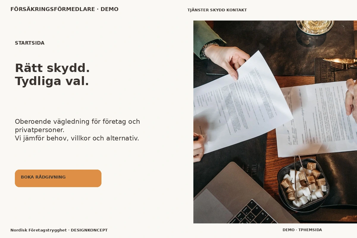 Nordisk Företagstrygghet – Startsida för försäkringsförmedlare