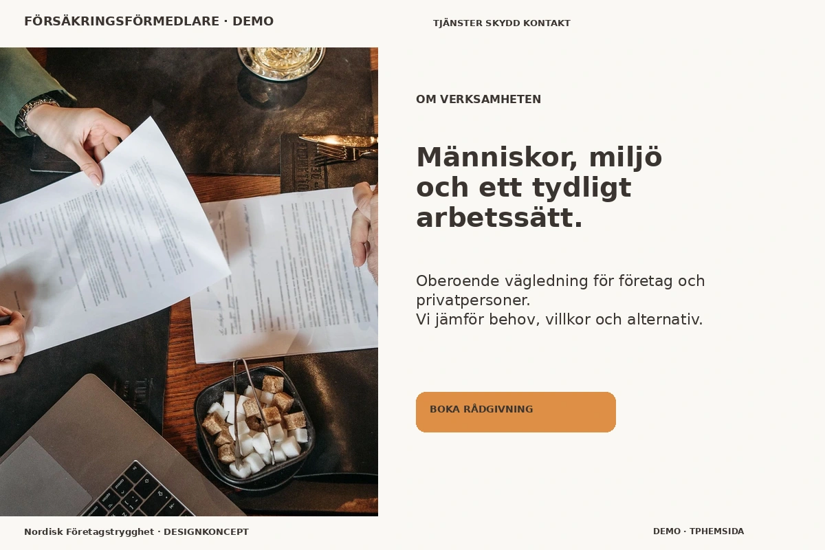 Nordisk Företagstrygghet – Om verksamheten för försäkringsförmedlare