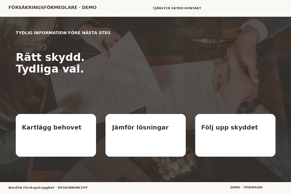 Nordisk Företagstrygghet – Inför ditt val för försäkringsförmedlare