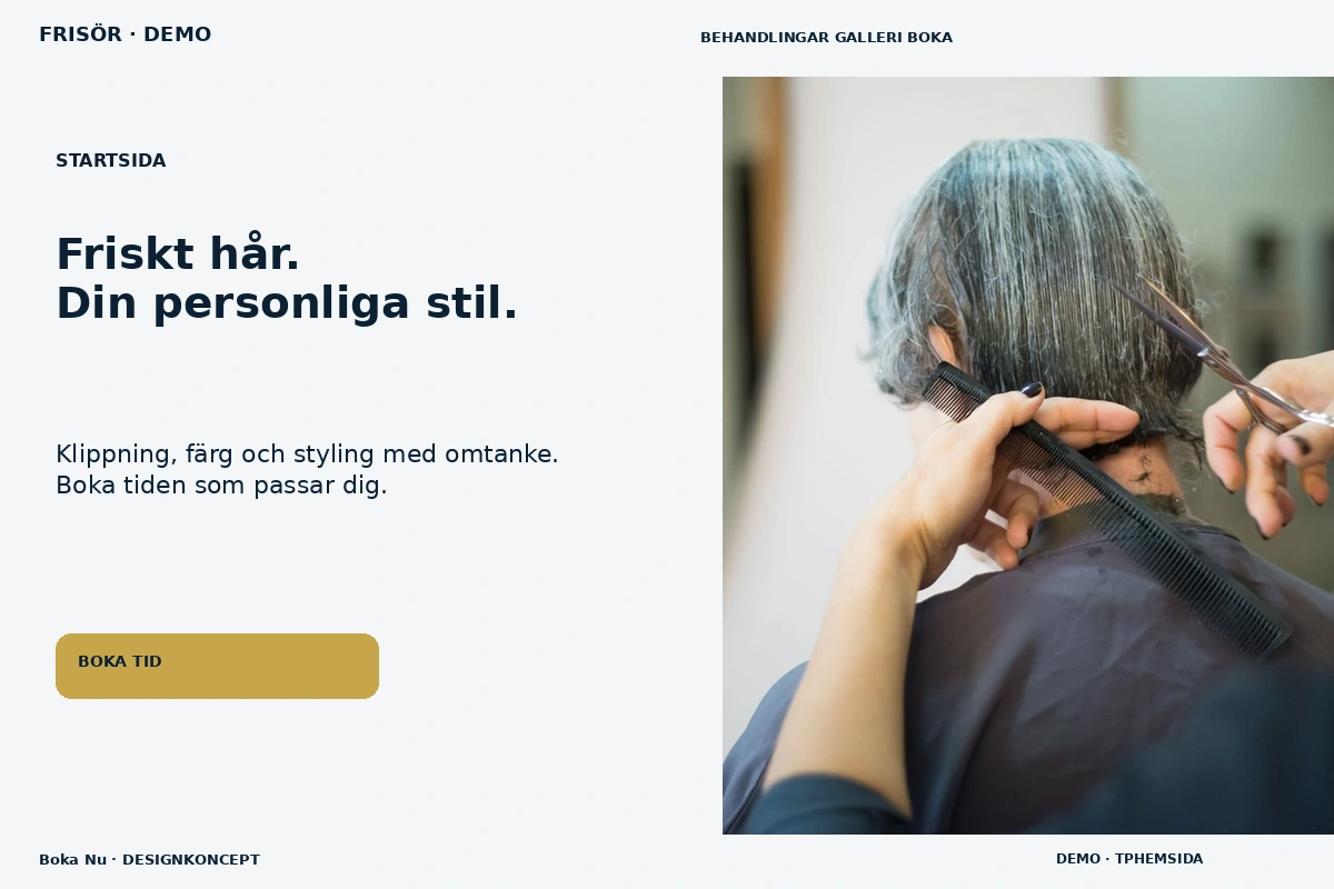 Boka Nu – Startsida för frisör