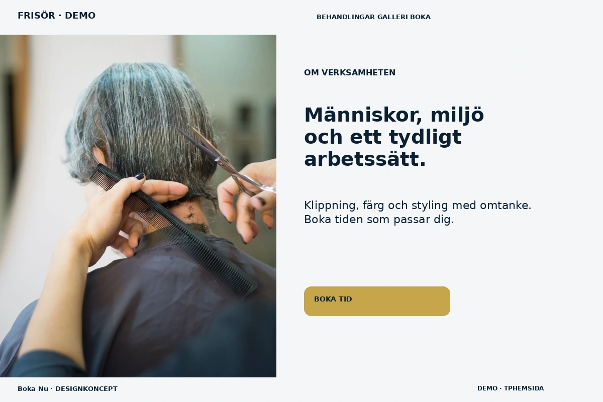 Boka Nu – Om verksamheten för frisör