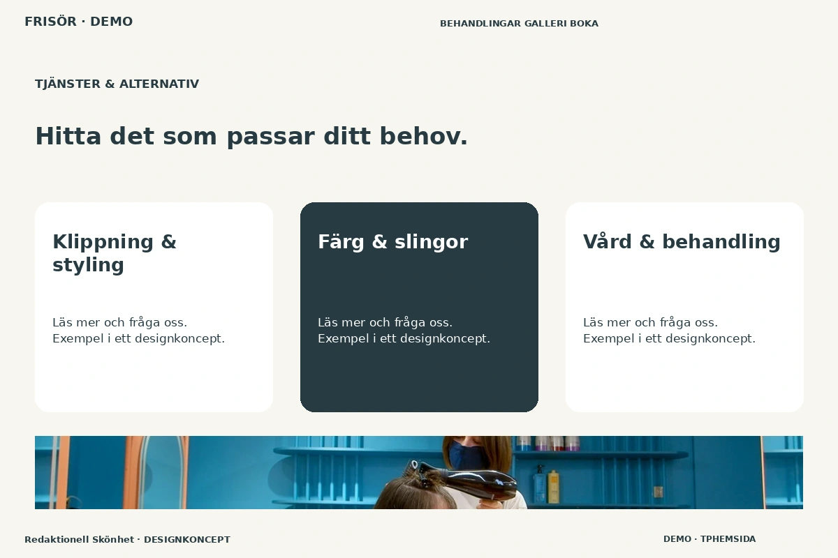 Redaktionell Skönhet – Tjänster & alternativ för frisör