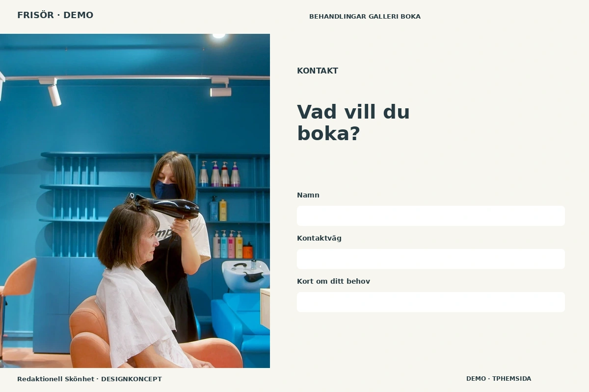 Redaktionell Skönhet – Kontakt för frisör