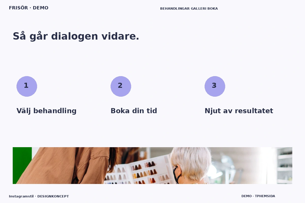 Instagramstil – Så fungerar dialogen för frisör