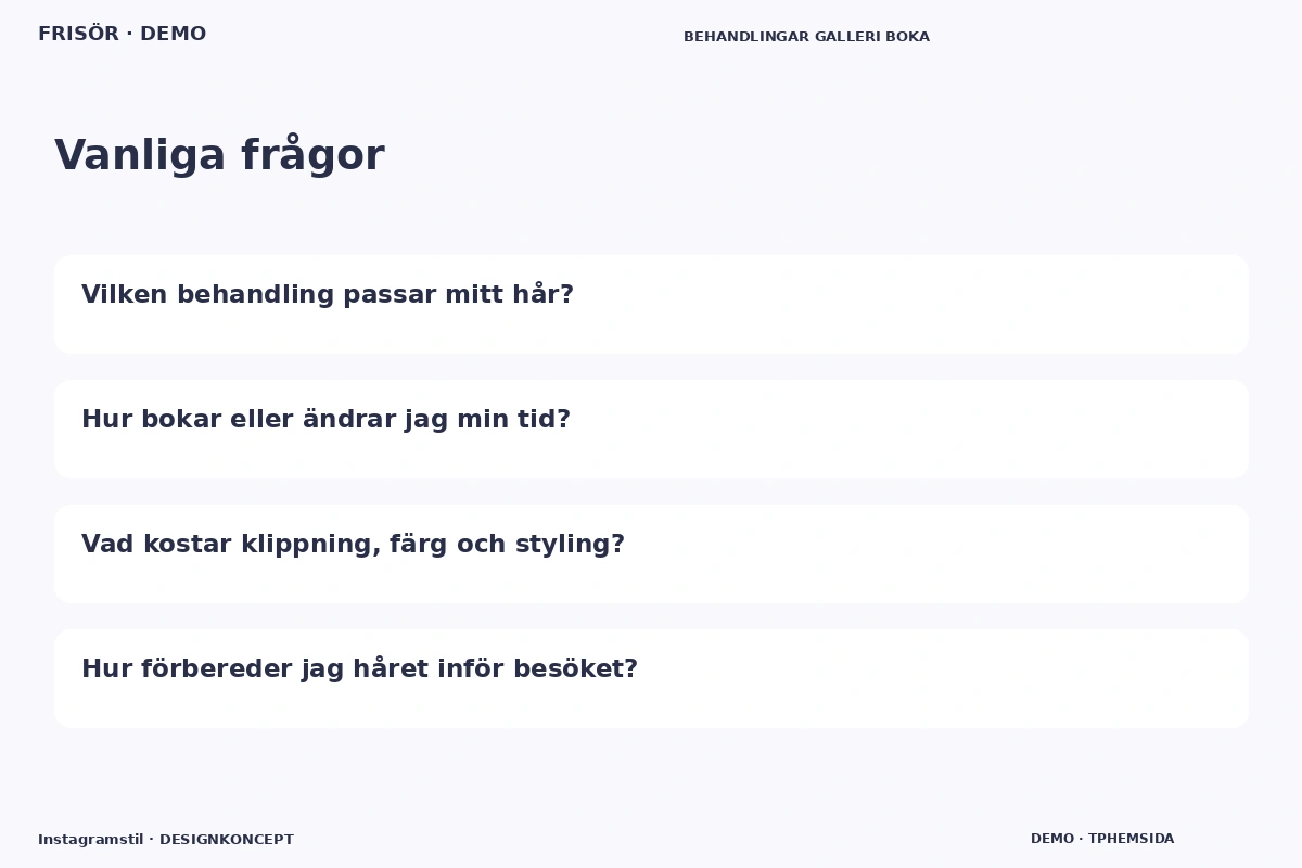Instagramstil – Vanliga frågor för frisör