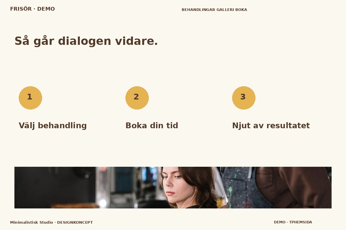 Minimalistisk Studio – Så fungerar dialogen för frisör