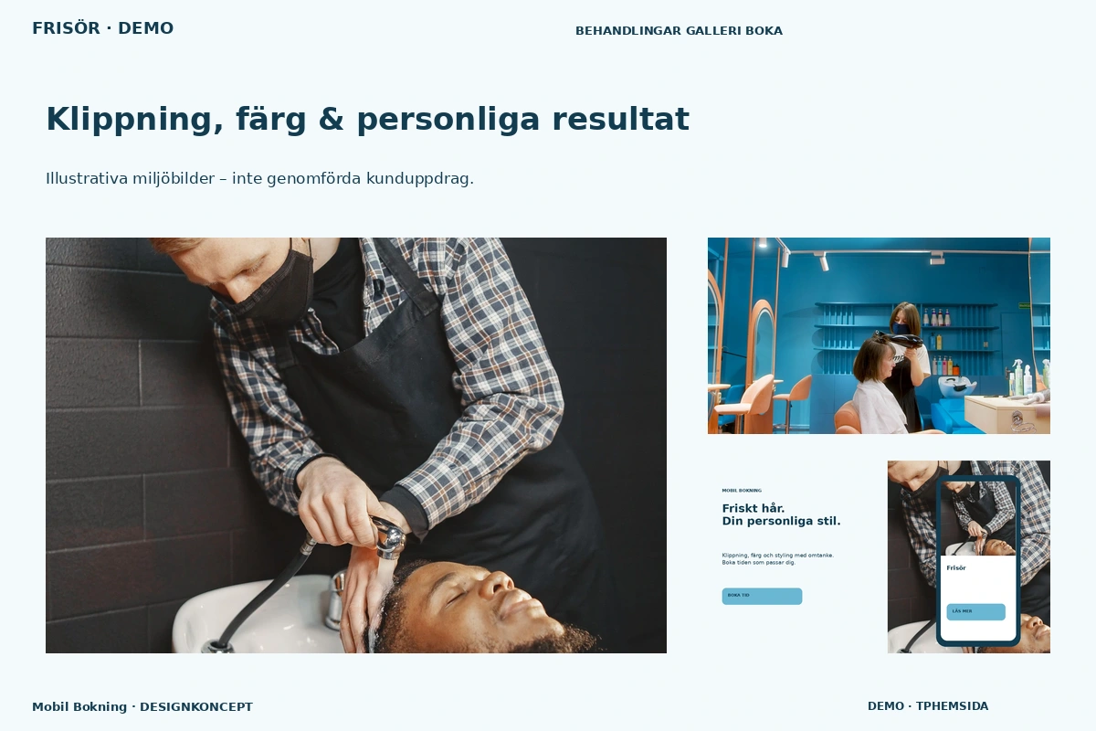 Mobil Bokning – Klippning, färg & personliga resultat för frisör