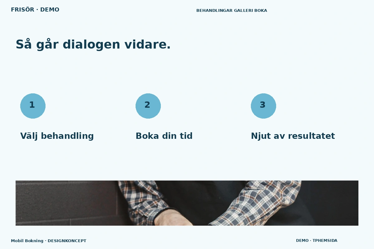 Mobil Bokning – Så fungerar dialogen för frisör