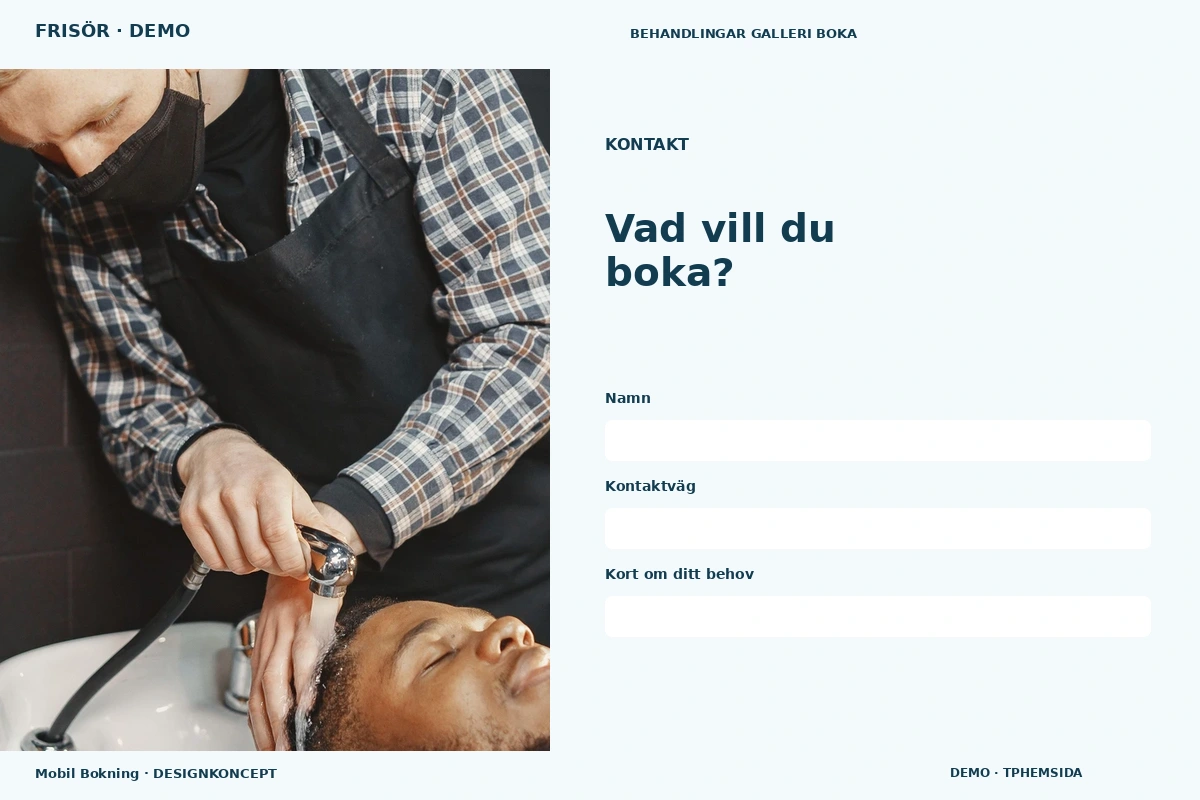 Mobil Bokning – Kontakt för frisör