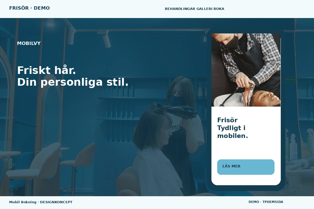 Mobil Bokning – Mobilvy för frisör