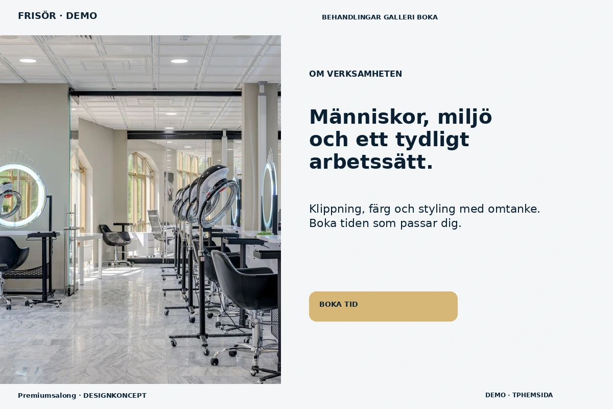 Premiumsalong – Om verksamheten för frisör
