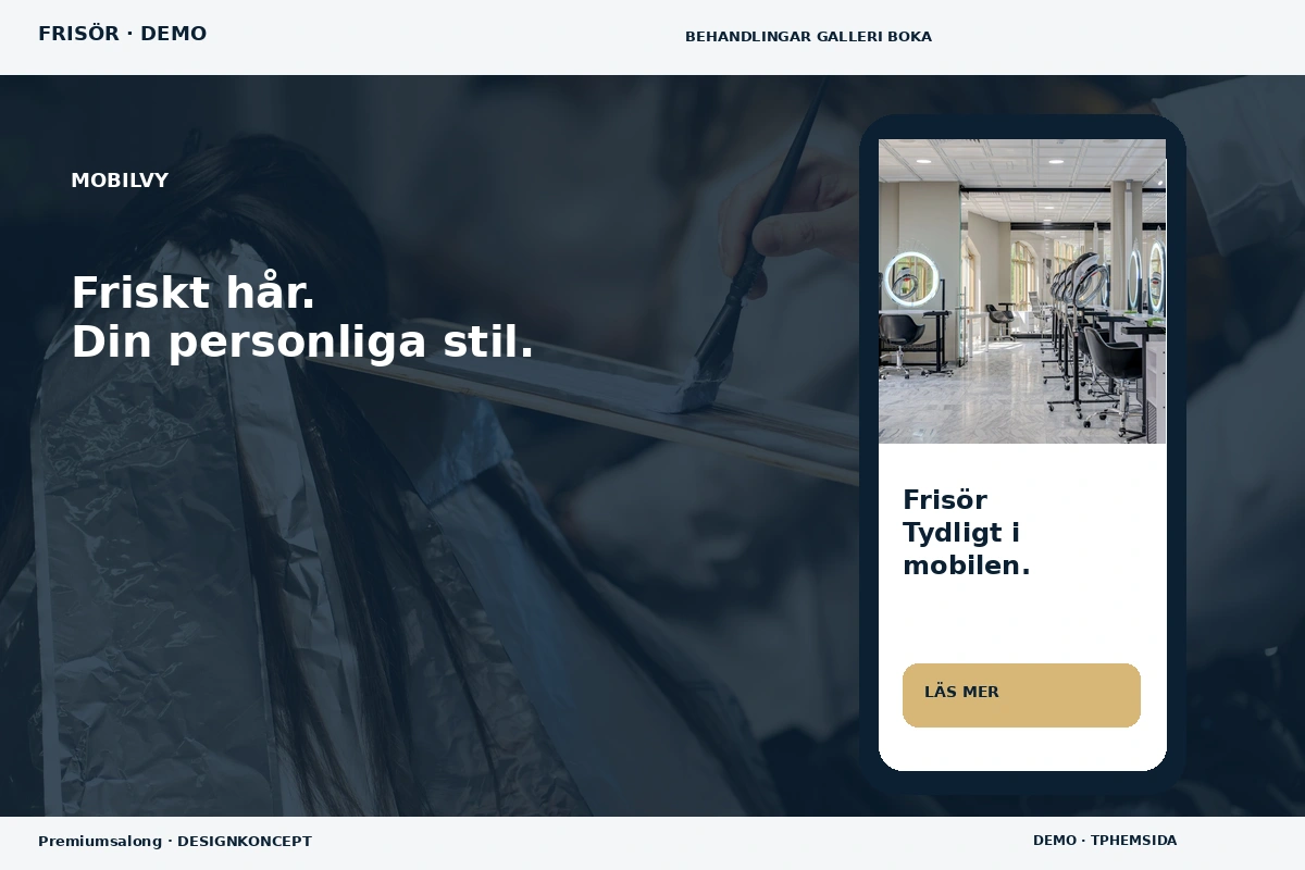 Premiumsalong – Mobilvy för frisör