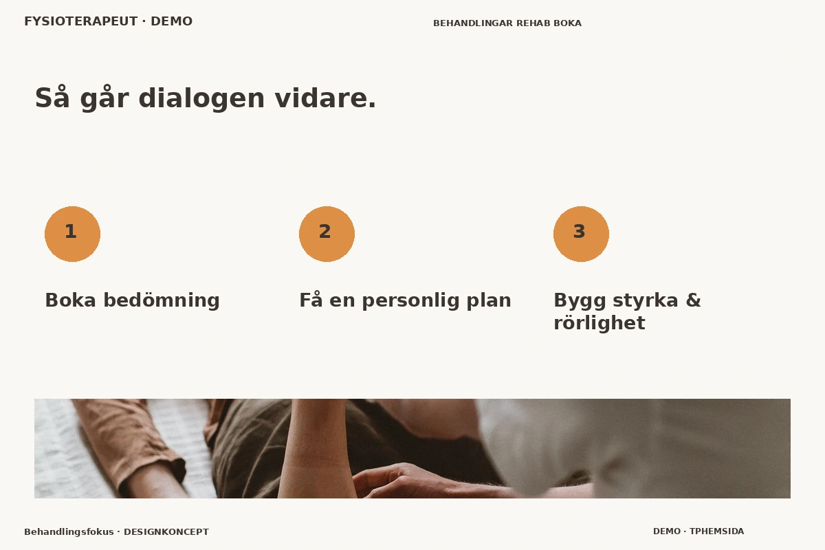 Behandlingsfokus – Så fungerar dialogen för fysioterapeut
