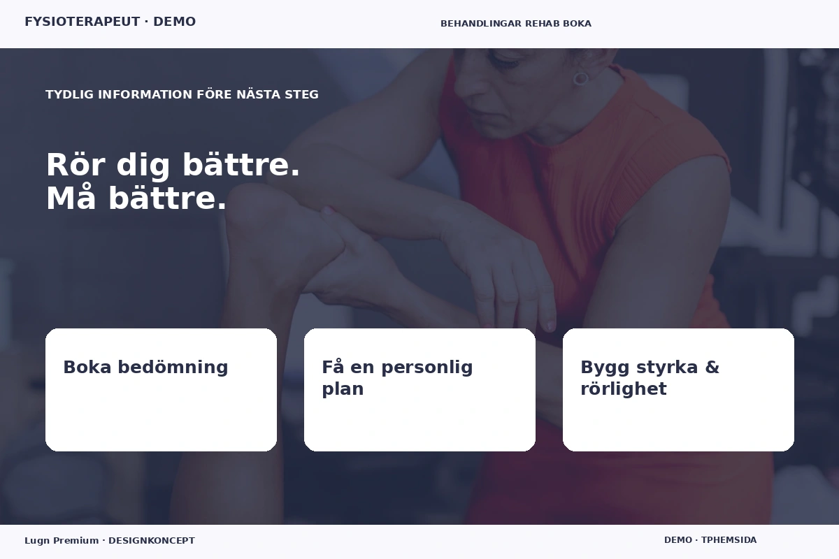 Lugn Premium – Inför ditt val för fysioterapeut