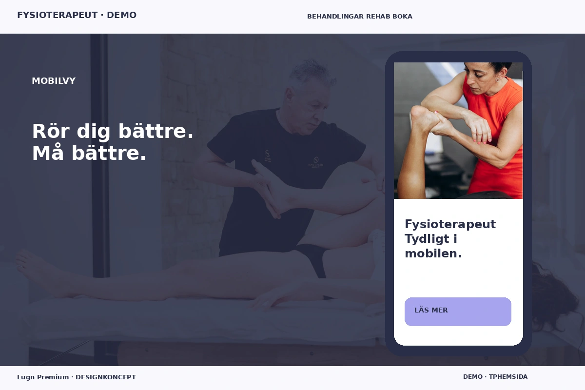 Lugn Premium – Mobilvy för fysioterapeut