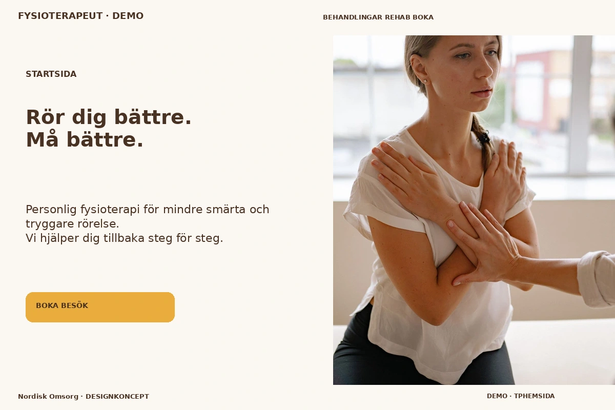 Nordisk Omsorg – Startsida för fysioterapeut