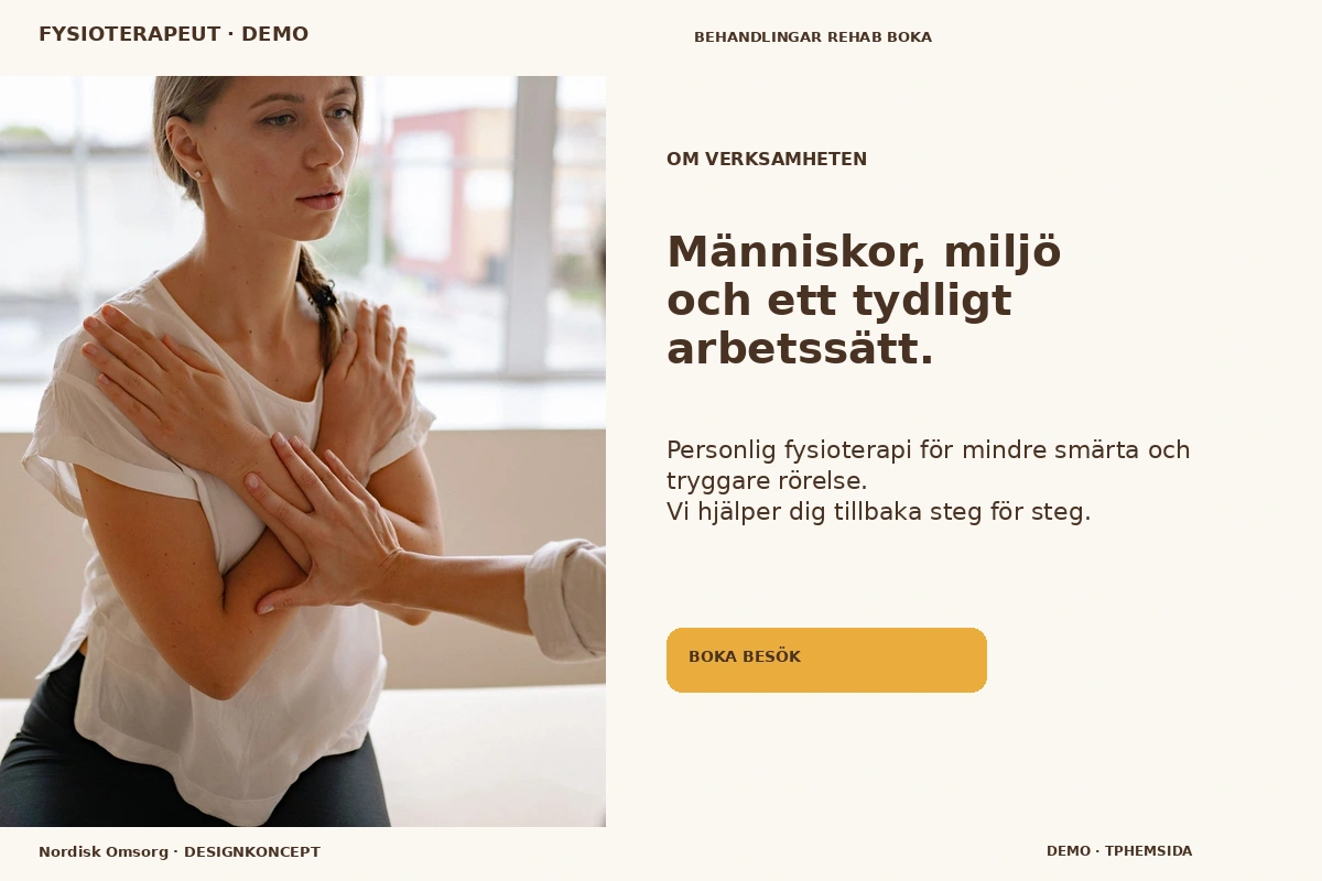 Nordisk Omsorg – Om verksamheten för fysioterapeut