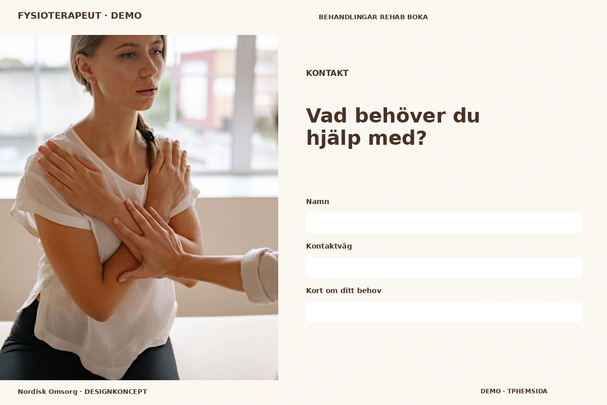 Nordisk Omsorg – Kontakt för fysioterapeut