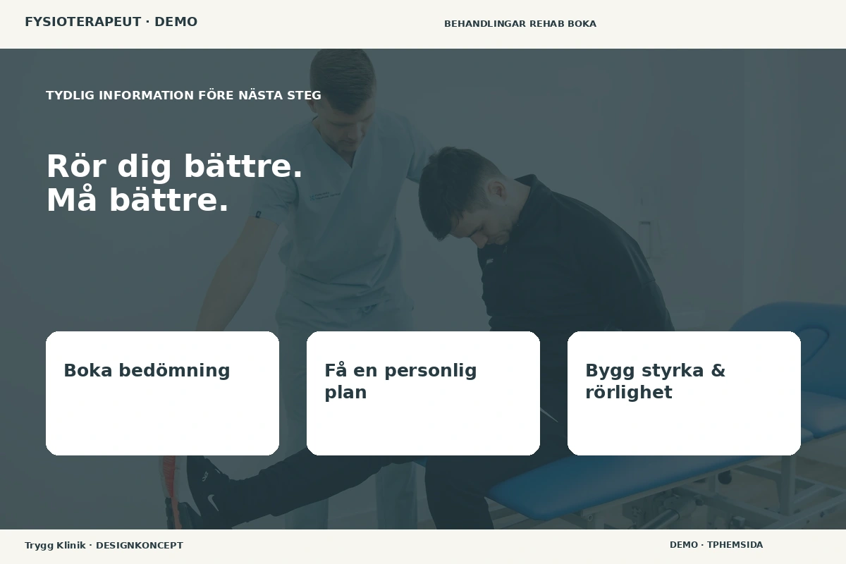 Trygg Klinik – Inför ditt val för fysioterapeut
