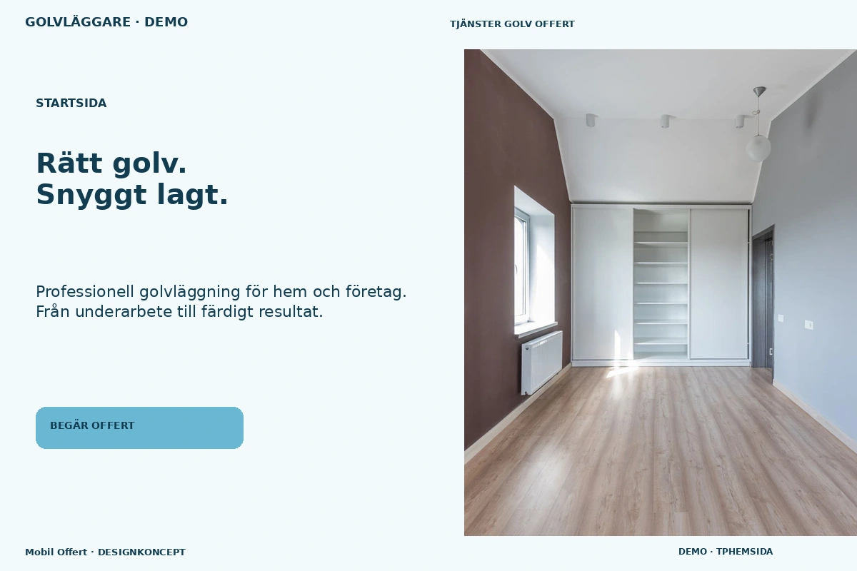 Mobil Offert – Startsida för golvläggare
