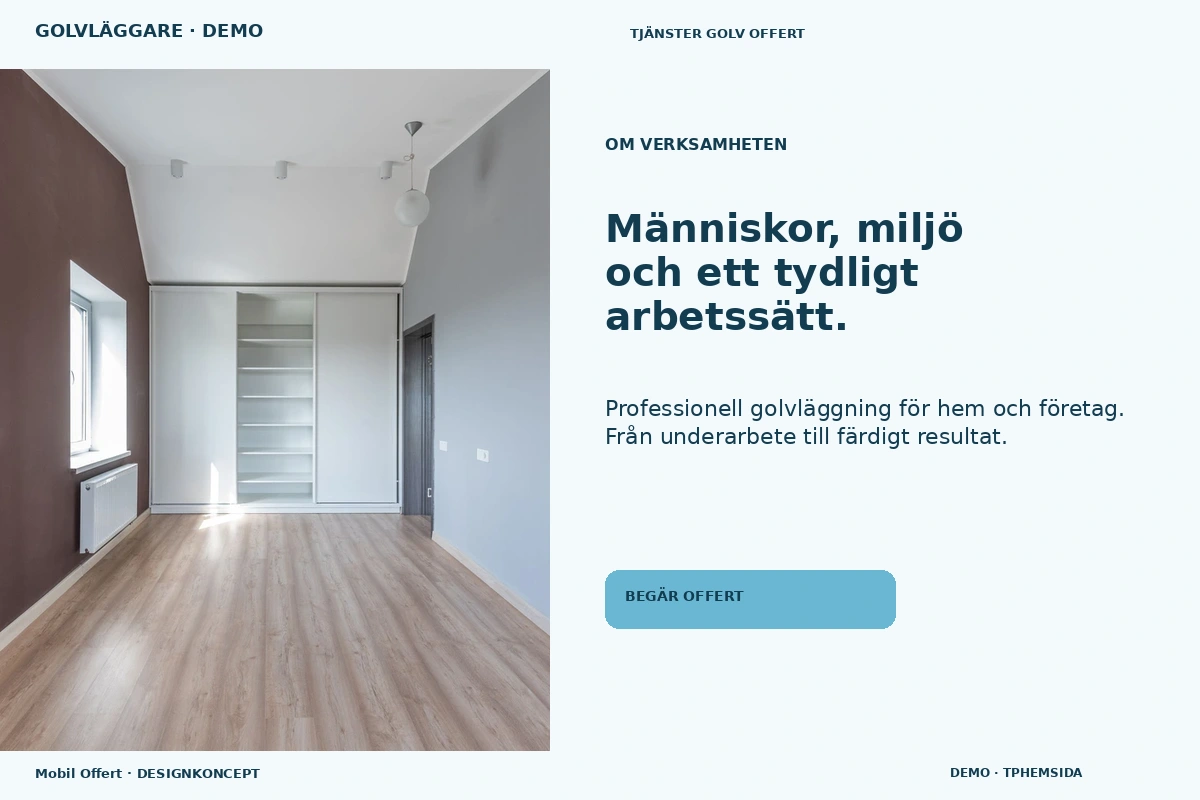 Mobil Offert – Om verksamheten för golvläggare