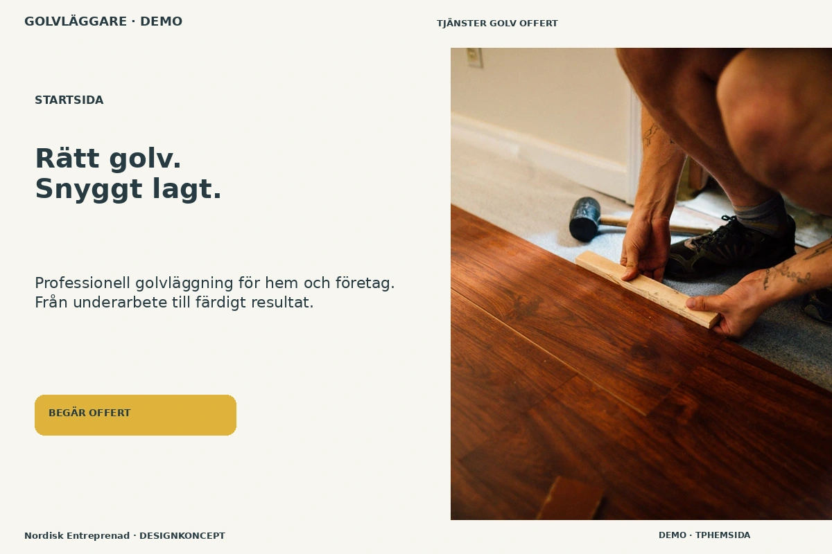 Nordisk Entreprenad – Startsida för golvläggare