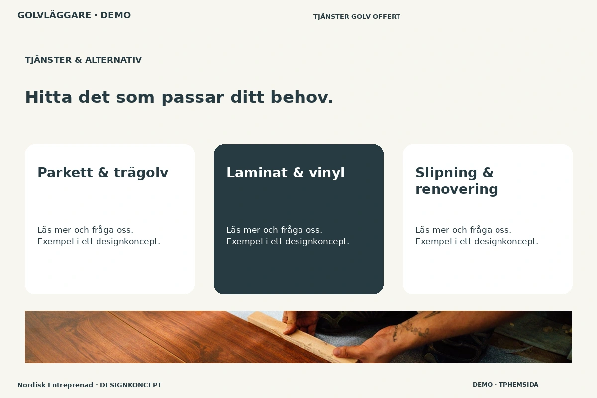 Nordisk Entreprenad – Tjänster & alternativ för golvläggare